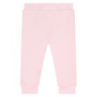Younger Girls Pink & White Logo Tracksuit Set, 1, hi-res