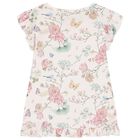 Girls Pink Floral Pyjamas, 1, hi-res