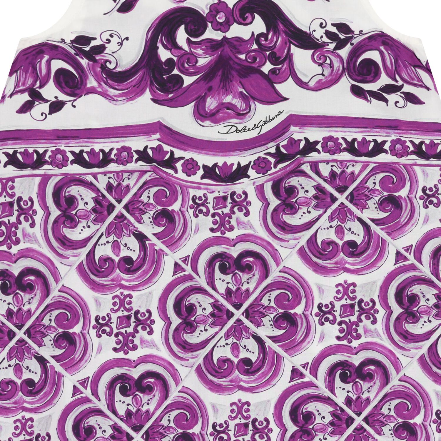 Baby Girls White & Purple Majolica Dress Set, 1, hi-res image number null