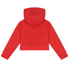 Girls Red Logo Hooded Top, 1, hi-res