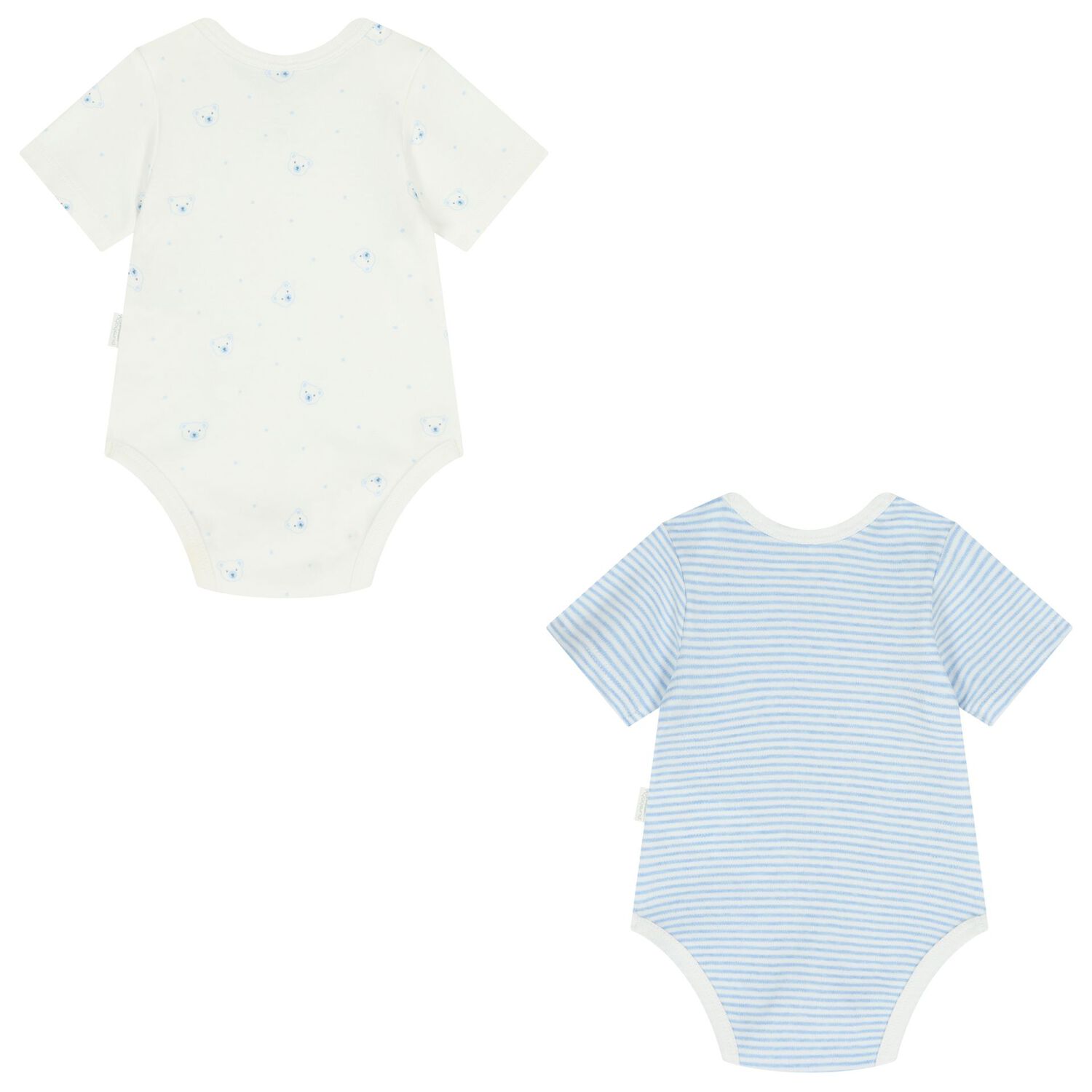 Baby Boys White & Blue Bodysuits ( 2-Pack ), 1, hi-res image number null