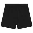 Younger Black Teddy Bear Logo Shorts, 3, hi-res