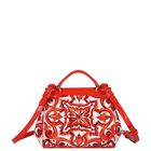 Girls White & Orange Patent Leather Majolica Handbag ( 15cm ), 1, hi-res