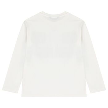 Boys Ivory Long Sleeve Top