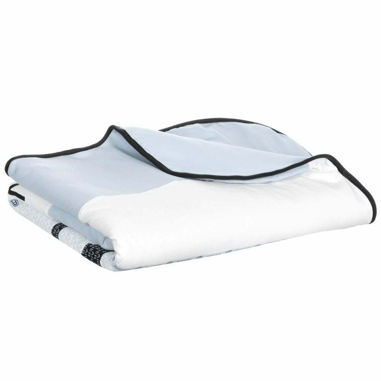 White & Navy Logo Blanket , 1, hi-res