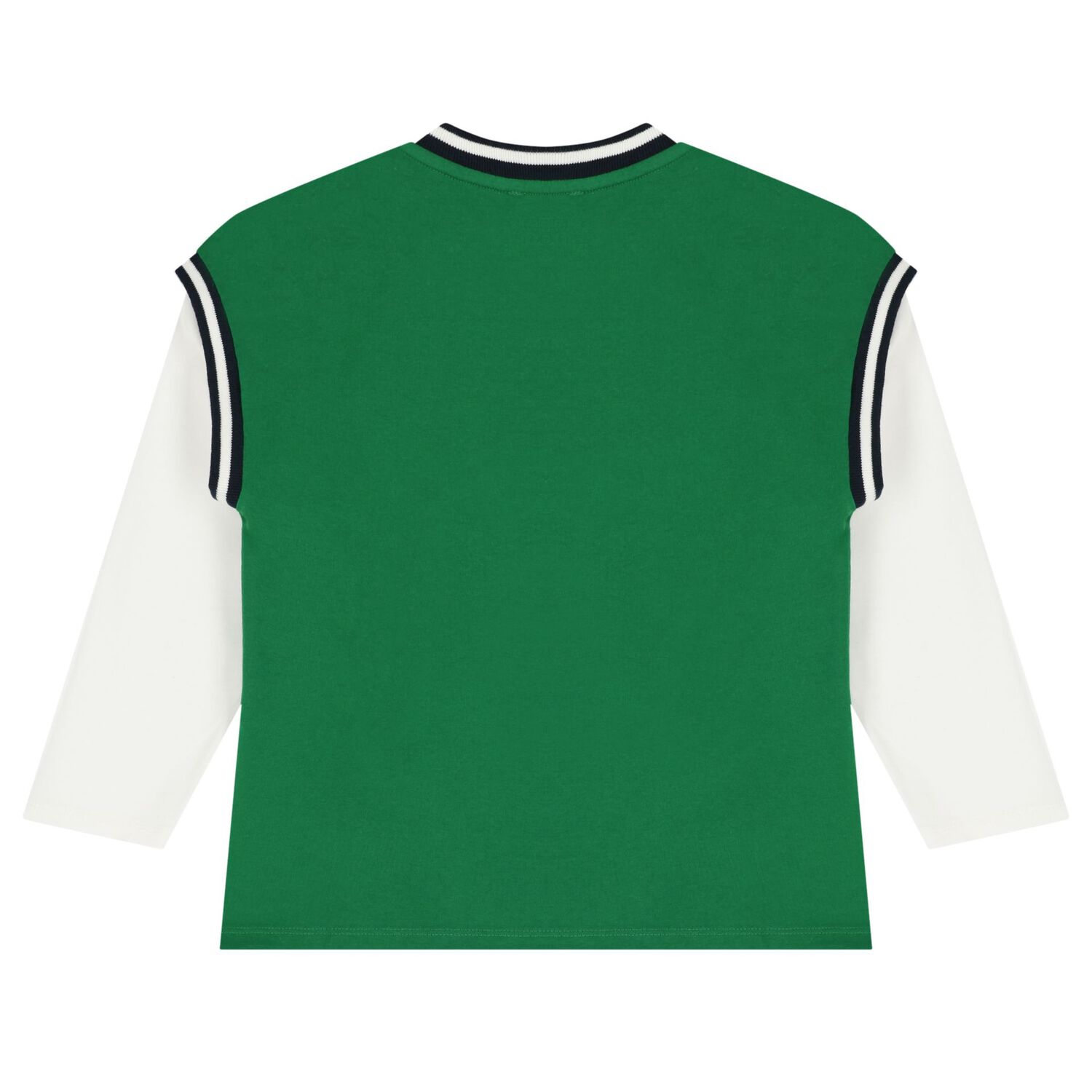 Boys Green & White Elephant Logo Long Sleeve Top, 1, hi-res