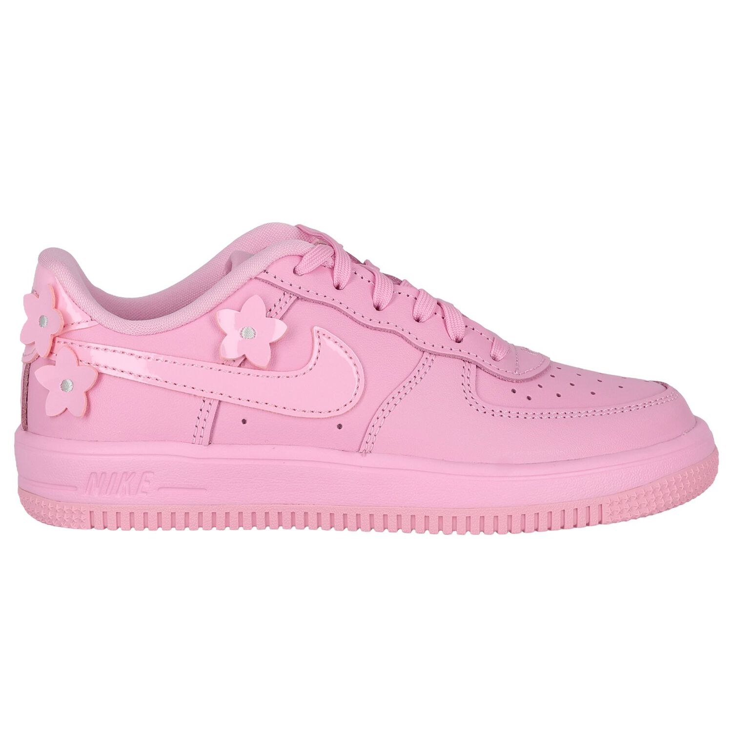 Girls Pink Logo Force 1 Low Trainers, 1, hi-res