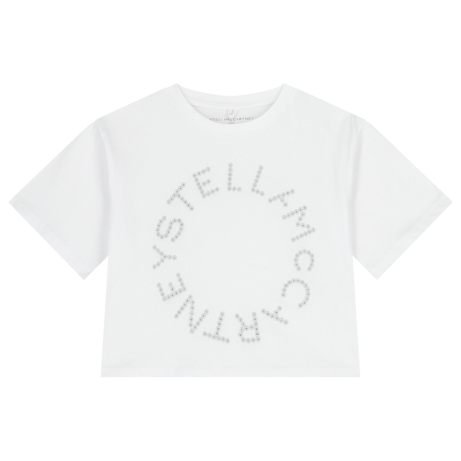 Girls White Logo T-Shirt, 1, hi-res