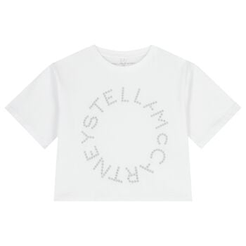 Girls White Logo T-Shirt