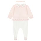 Baby Girls Pink Floral Babygrow Set, 1, hi-res