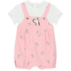 Baby Girls White & Pink Zebra Romper Set, 1, hi-res