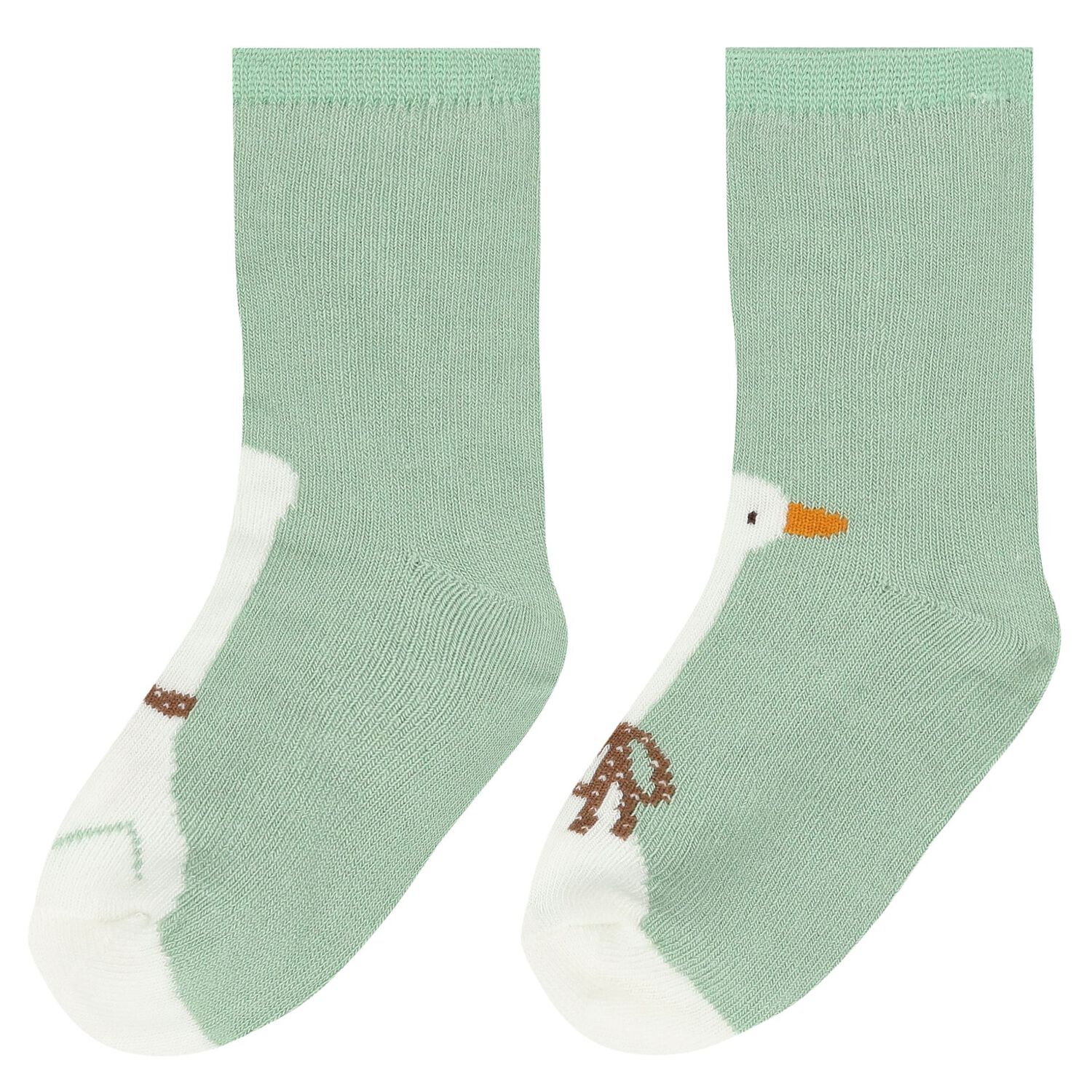 Baby Girls Green & Ivory Socks ( 4-Pack ), 1, hi-res