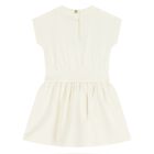Younger Girls Ivory Logo Dress, 1, hi-res
