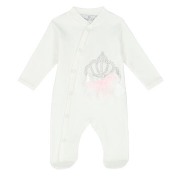 Baby Girls Ivory 4-Piece Babysuit Set