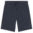 Boys White & Navy Shorts Set, 1, hi-res
