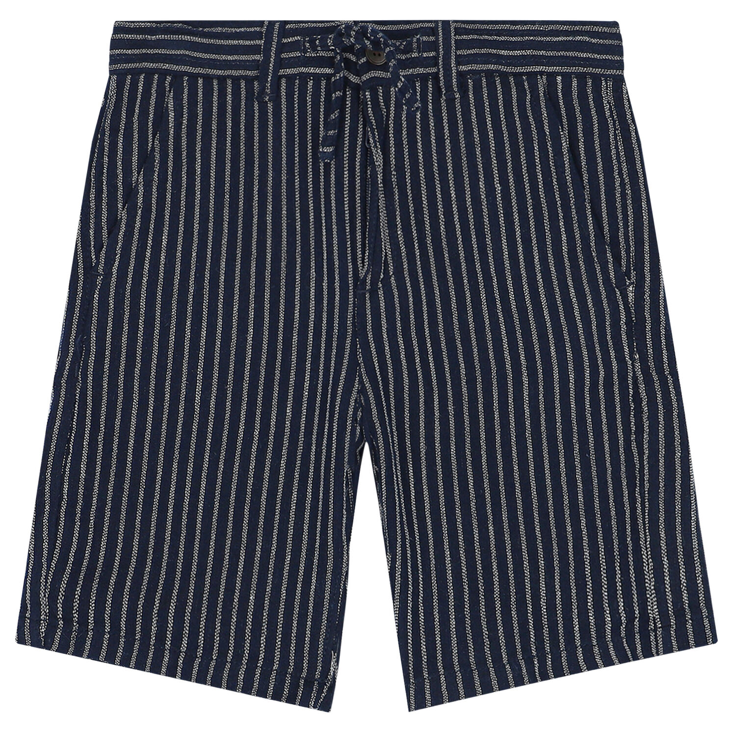 Boys White & Navy Shorts Set, 1, hi-res