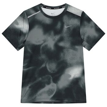Boys Green Logo Tie-Dye Dri-Fit T-Shirt