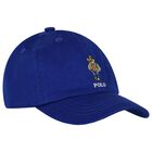 Boys Blue Polo Bear Cap, 1, hi-res