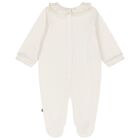 Baby Girls Ivory & Gold Logo Babygrow, Hat & Bib Gift Set, 1, hi-res