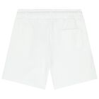 Boys White Logo Shorts, 1, hi-res