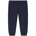 Younger Boys Ivory, Orange & Navy Blue 3 Piece Tracksuit, 1, hi-res