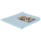 Blue Teddy Bear Logo Baby Blanket, 3, hi-res
