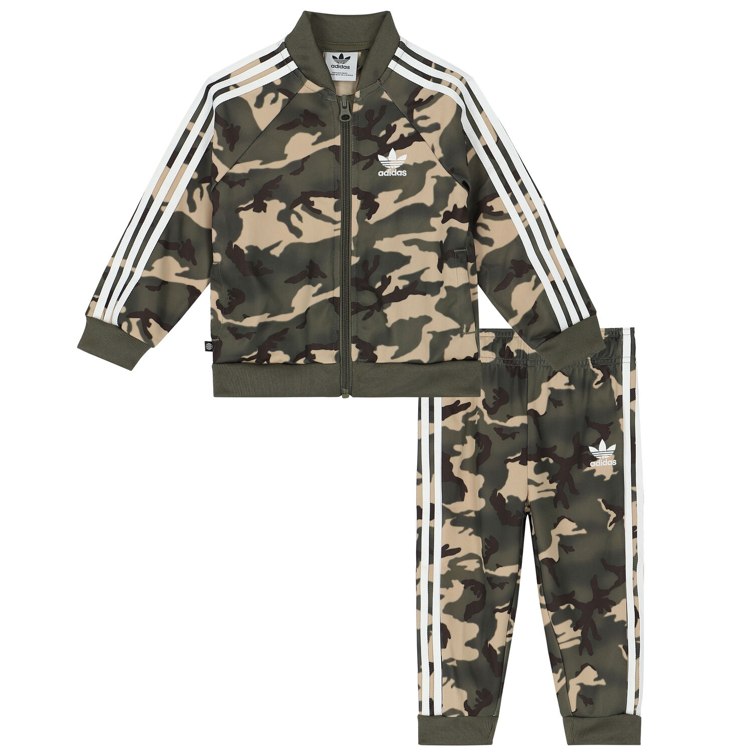 Khaki Green Camouflaged Logo Tracksuit, 1, hi-res