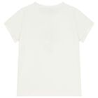 Girls Ivory Flower T-Shirt, 1, hi-res
