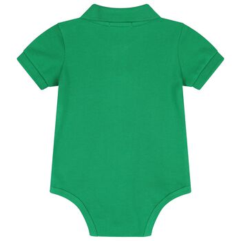 Baby Boys Green Logo Bodysuit