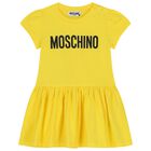Younger Girls Yellow Logo Dress, 1, hi-res