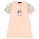 Girls Pink Bag Logo Dress, 3, hi-res
