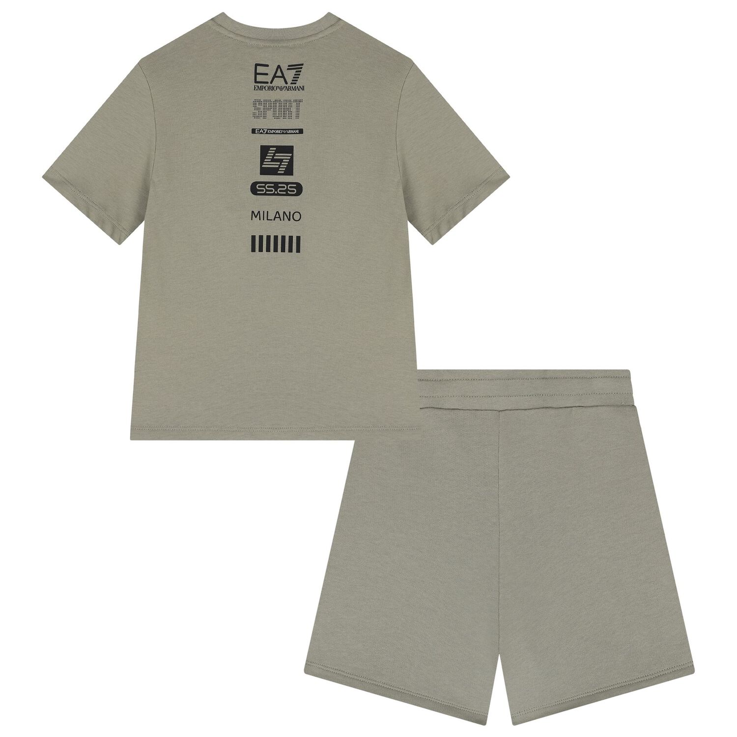Boys Green Logo Shorts Set, 4, hi-res