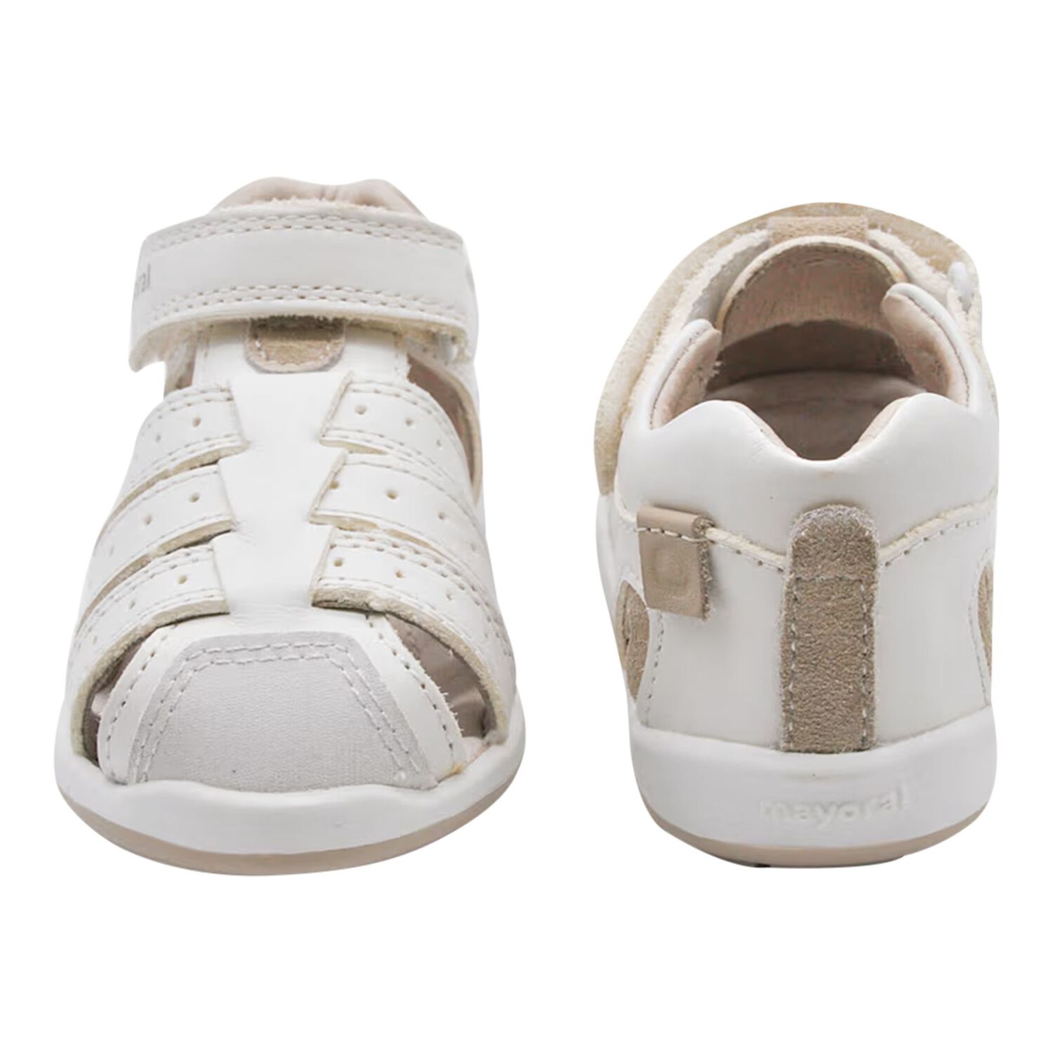 Younger Boys Ivory Sandals , 1, hi-res