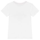 Boys White Logo T-Shirt, 1, hi-res
