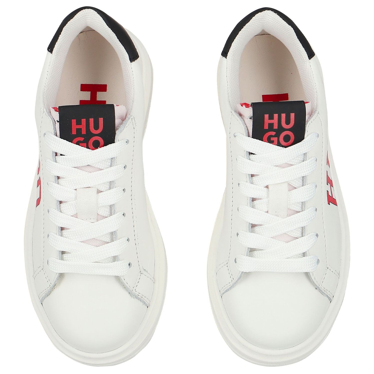 Boys White Logo Trainers, 1, hi-res image number null