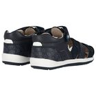 Younger Boys Navy Blue Sandals, 3, hi-res