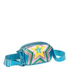 Girls Blue Metallic Star Bag, 1, hi-res