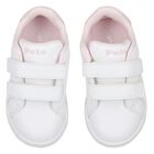 Younger Girls White Logo Trainers, 1, hi-res