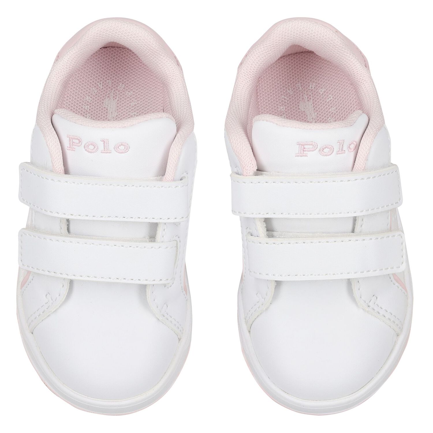 Younger Girls White Logo Trainers, 1, hi-res