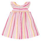 Baby Girls Multi-Coloured Striped Dress Set, 1, hi-res