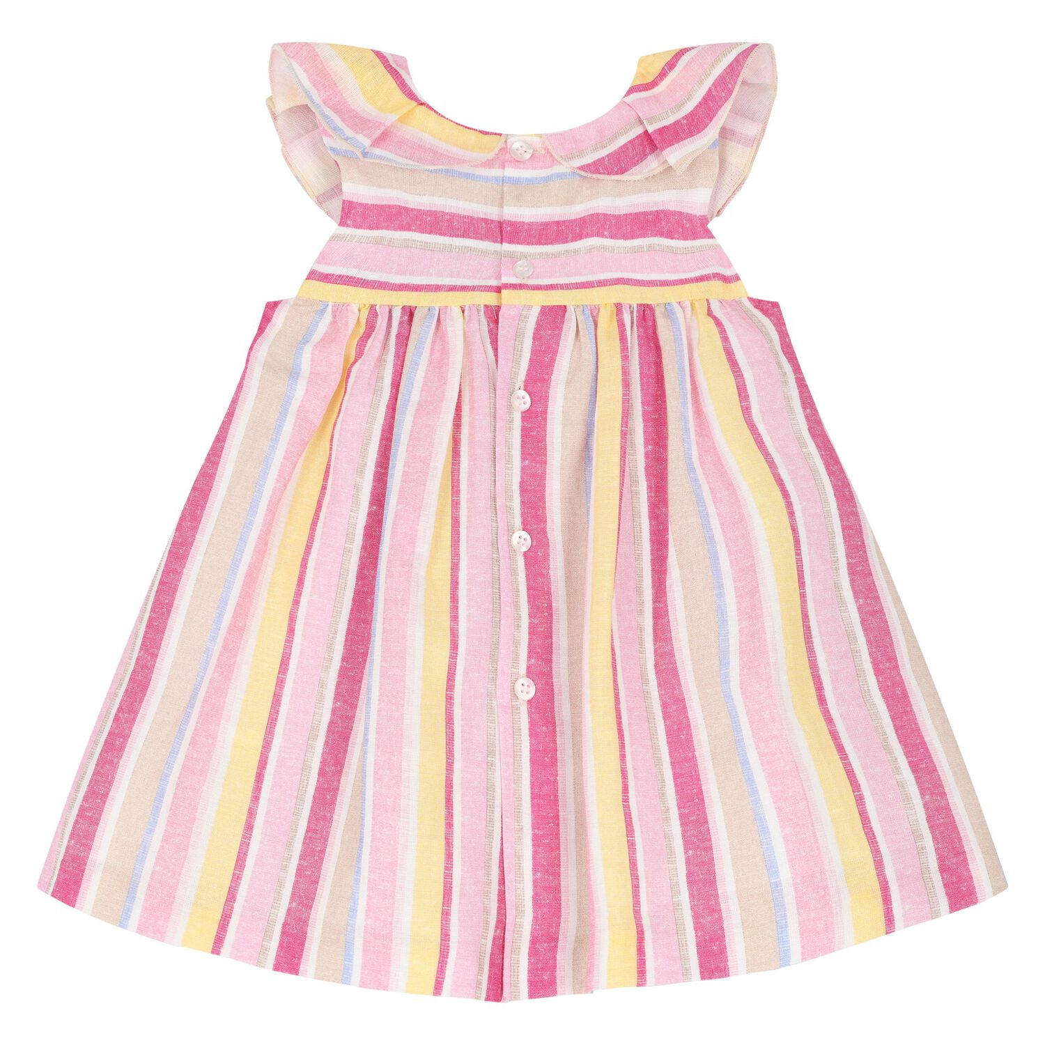 Baby Girls Multi-Coloured Striped Dress Set, 1, hi-res
