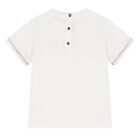 Younger Boys White Logo T-Shirt, 1, hi-res