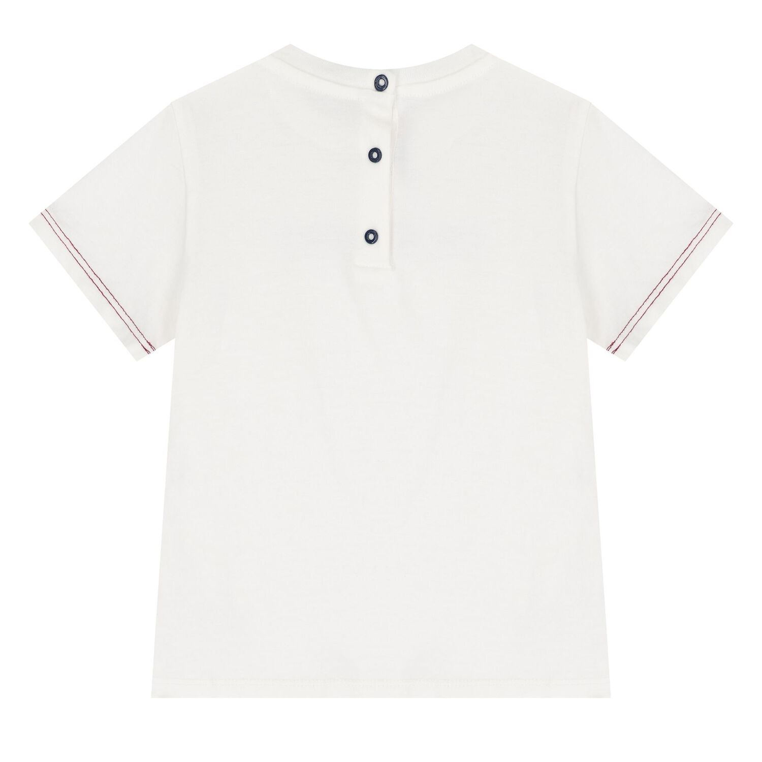 Younger Boys White Logo T-Shirt, 1, hi-res