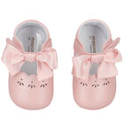 Baby Girls Pink Bow Pre Walker Shoes, 2, hi-res