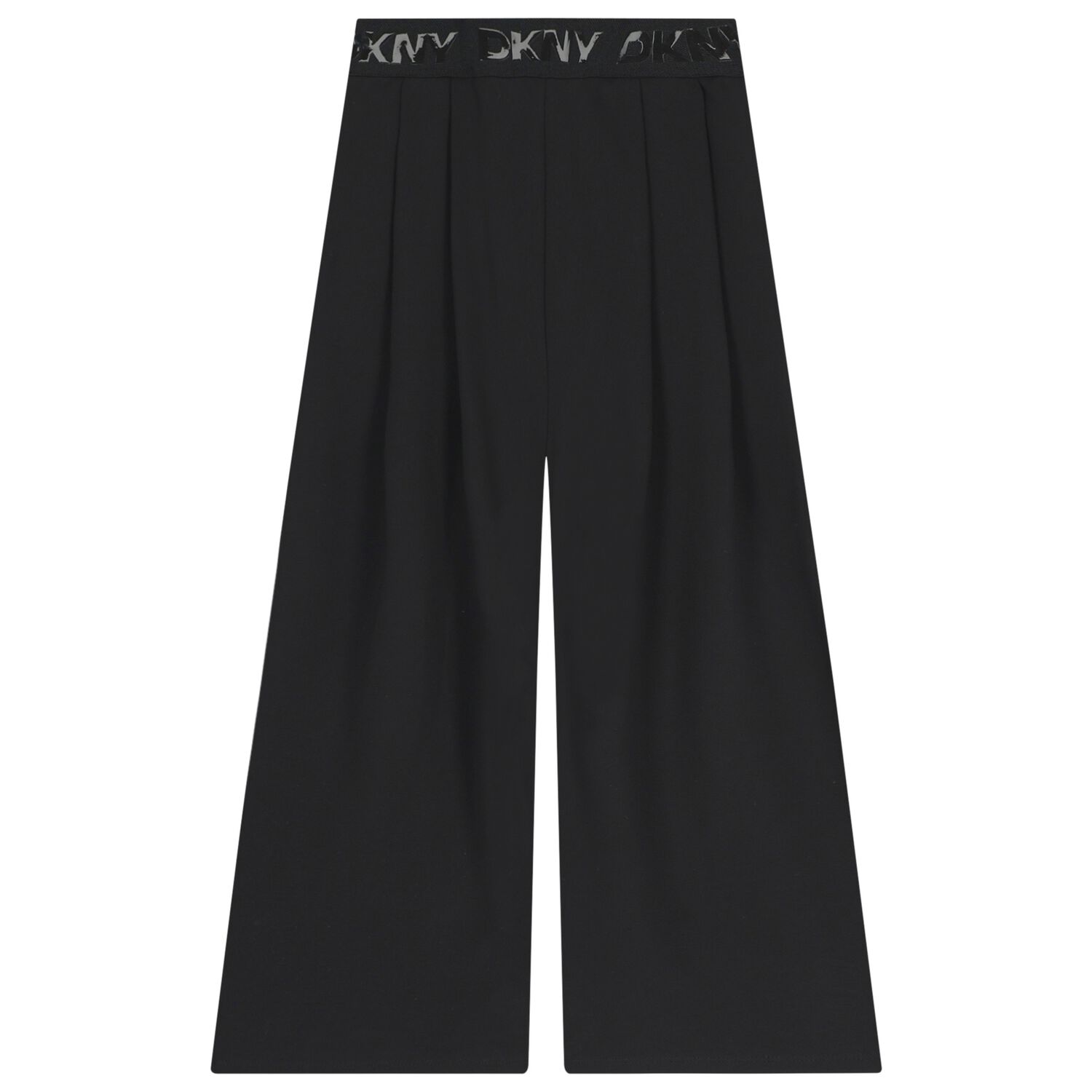Girls Black Logo Trousers, 1, hi-res