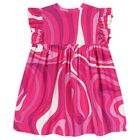 Girls Pink & Purple Ruffled Iride Dress, 2, hi-res