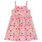 Girls Pink Watermelon Print Dress, 1, hi-res