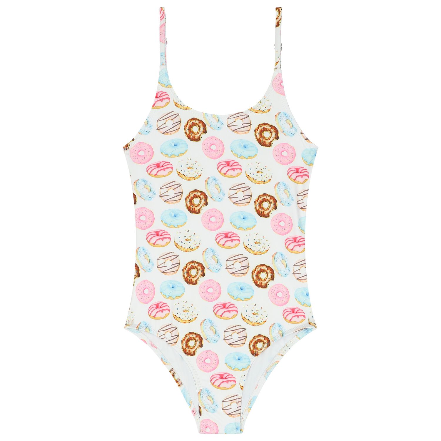 Girls White Donut Swimsuit, 1, hi-res image number null