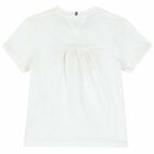 Girls White Logo T-Shirt, 1, hi-res