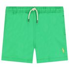 Boys Green Logo Swim Shorts, 3, hi-res